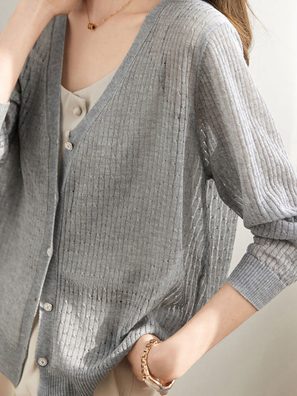 Ava Casual Textured Knitted Top