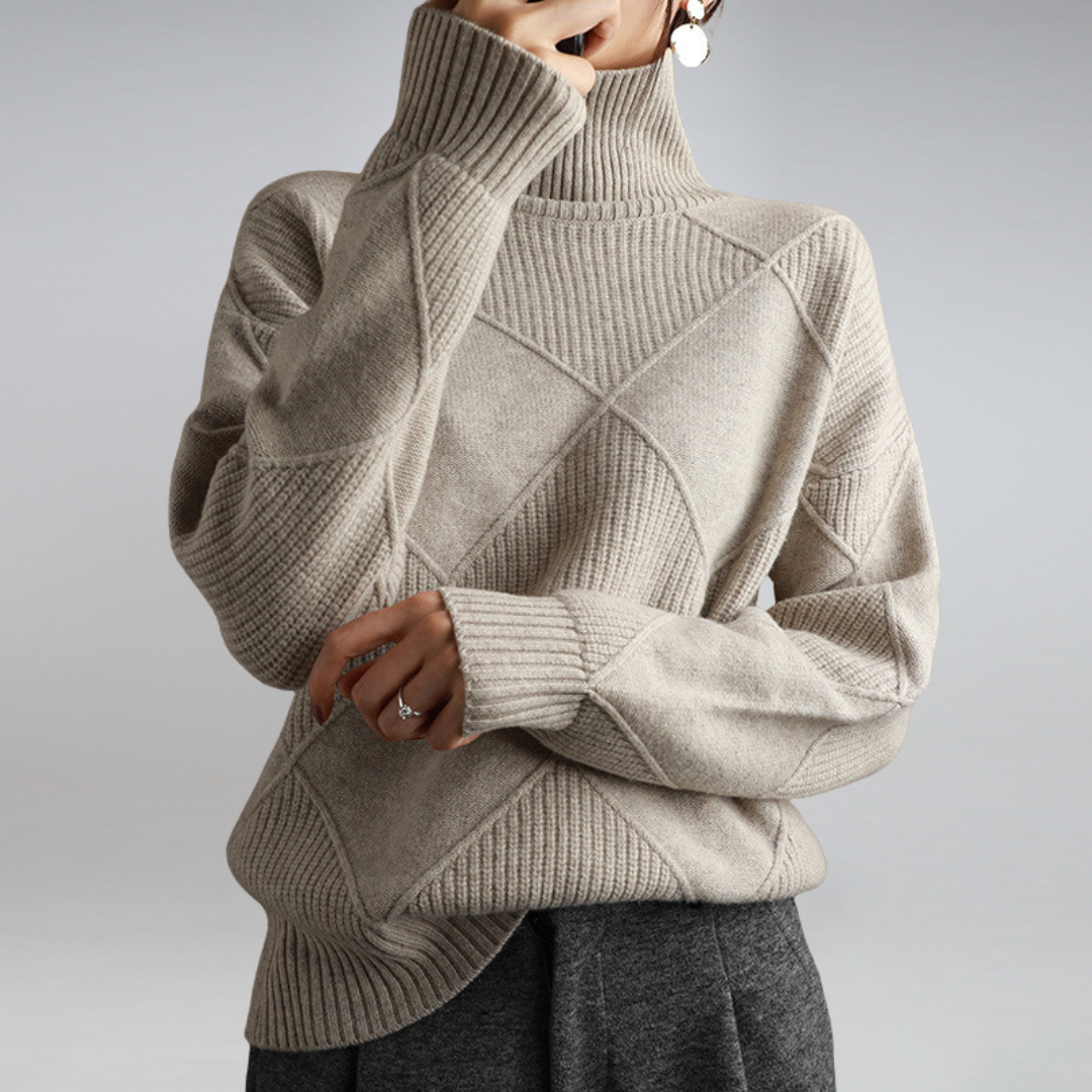 | Women's Winter Turtleneck Knit Sweater