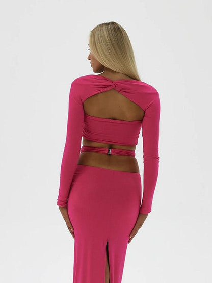 Bandeau Tube Top & Skirt Coord Set