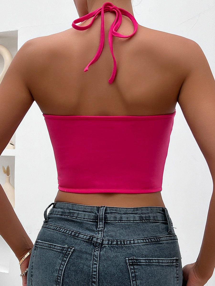 Halterneck Backless Sling Steel Ring Boning Corset