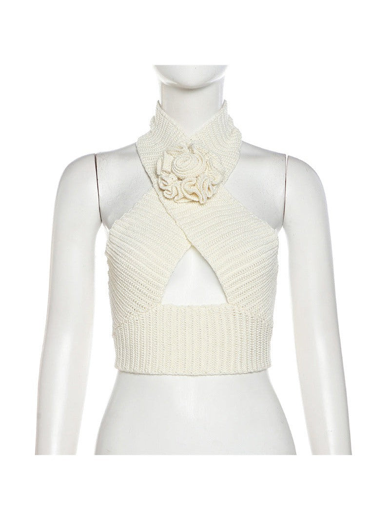 Cutout Crop Top & Sheath Slit Skirt Coord Set