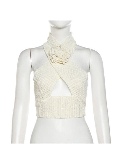 Cutout Crop Top & Sheath Slit Skirt Coord Set