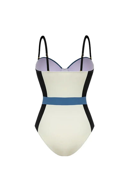 Colorblock Structured One Piece Swimsuit