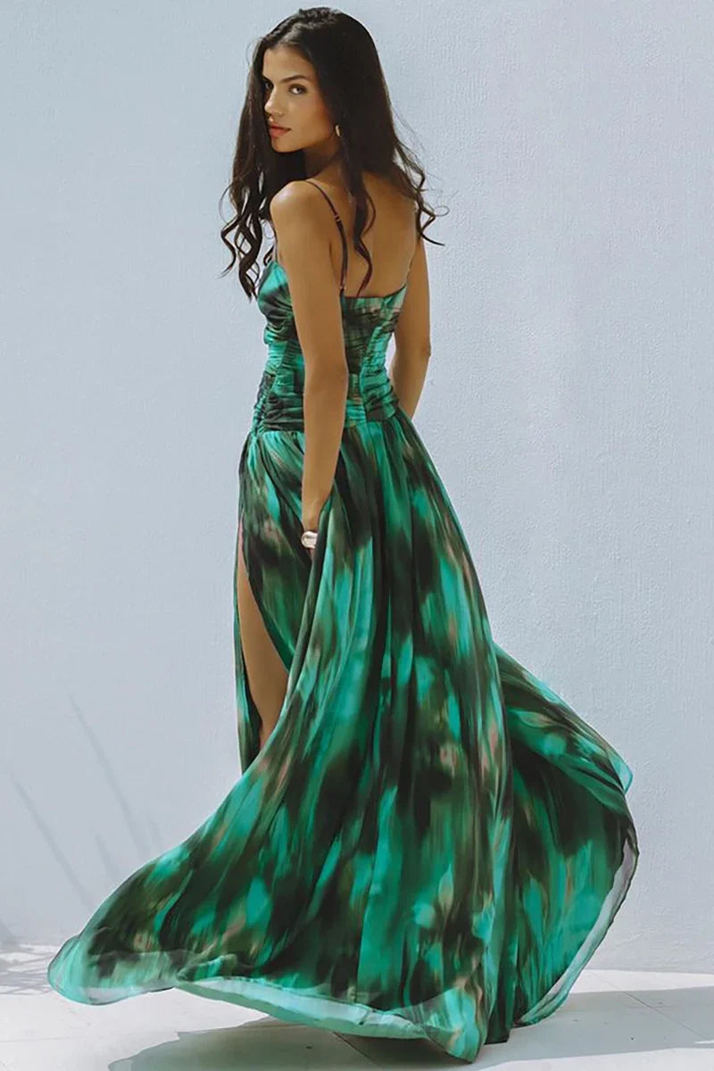 Ink Green Cutout Swimsuit Set