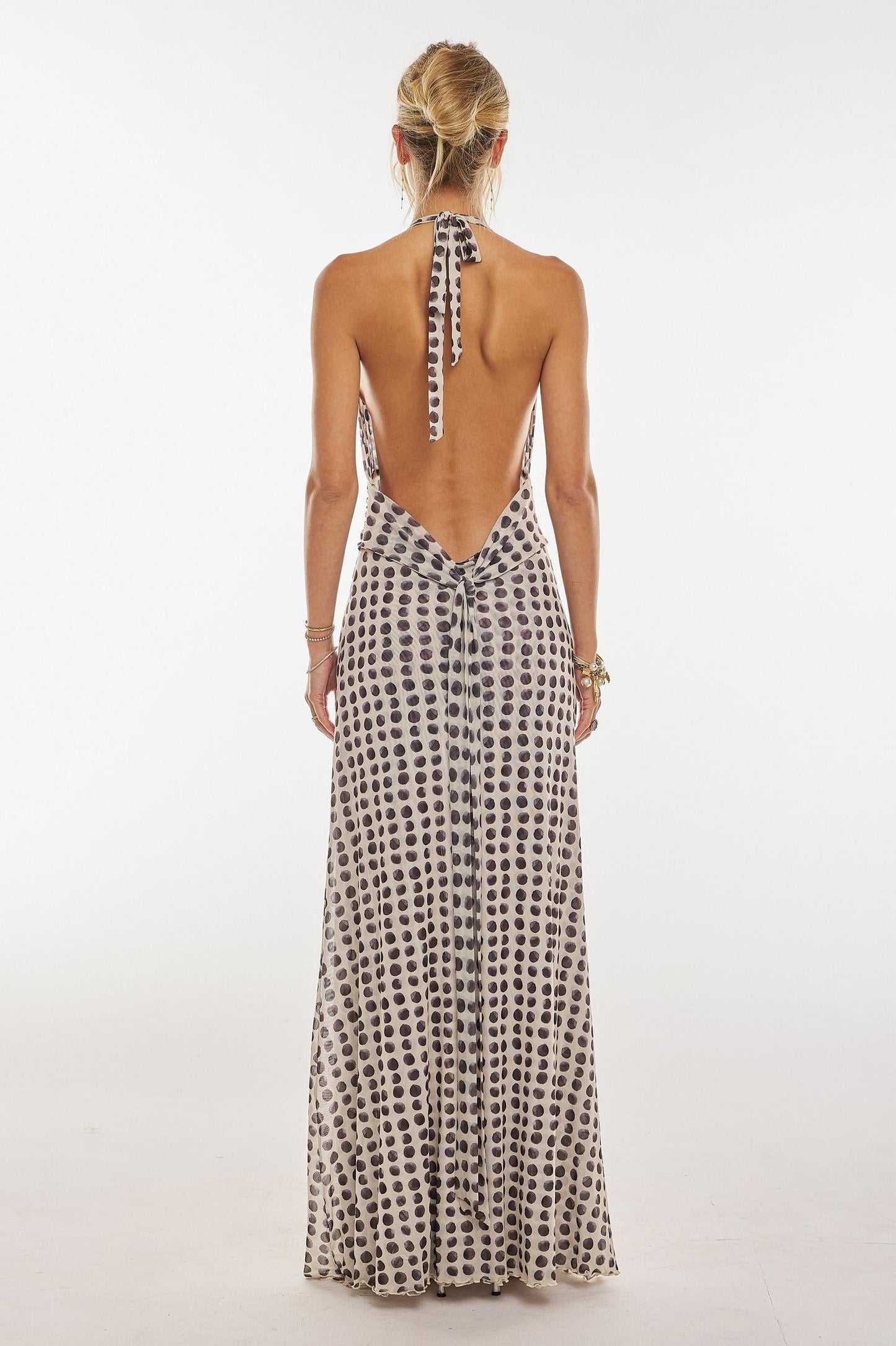 Camoni Polka Dot Diary Maxi Dress