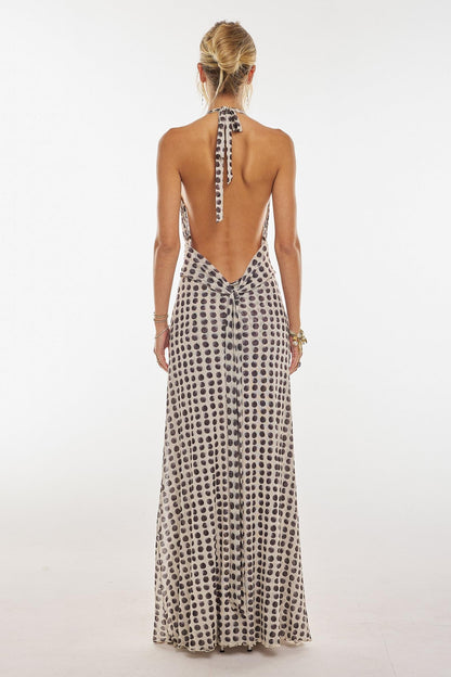 Camoni Polka Dot Diary Maxi Dress