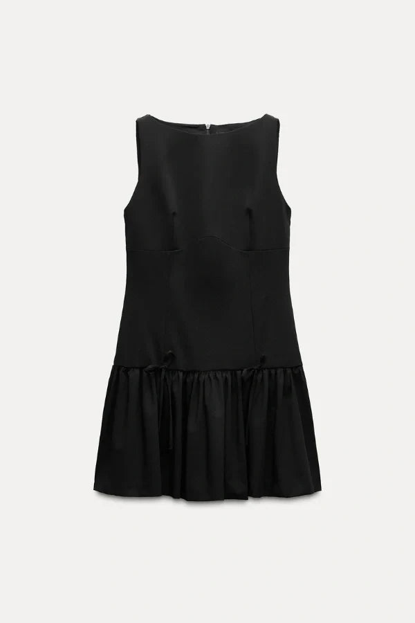 Florence Bow Ruffle Mini Dress
