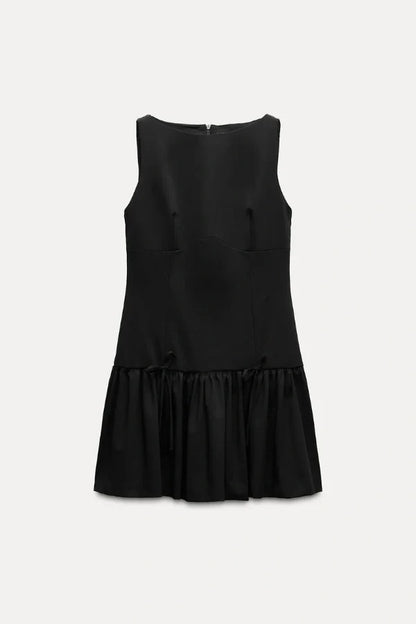 Florence Bow Ruffle Mini Dress
