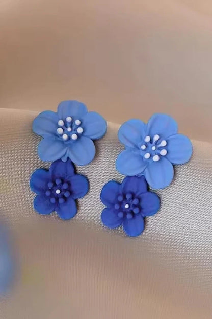 Flower Dual Tone Earrings