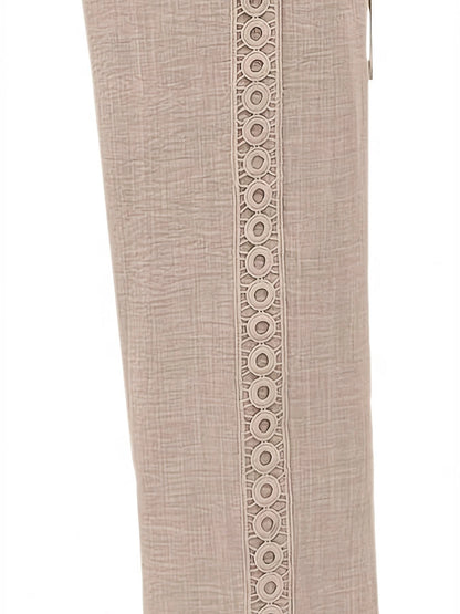 Side-trimmed Slanted Pocket Casual Trousers
