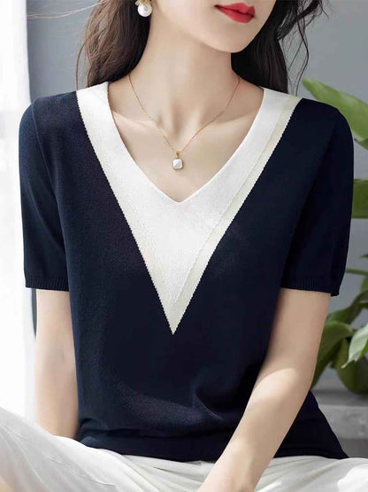 Hailey Classic V-Neck Knitted Top