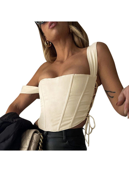 Lace up Boning Corset Top