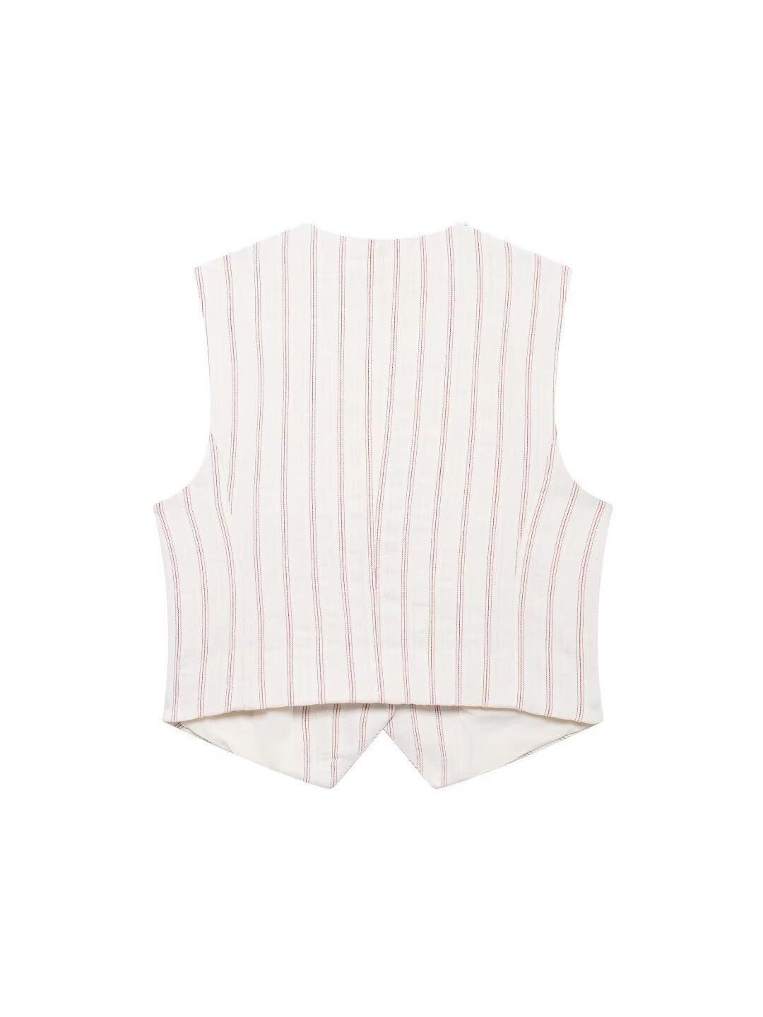 Striped Vest Waist Coat & Shorts With Belt Coord Set