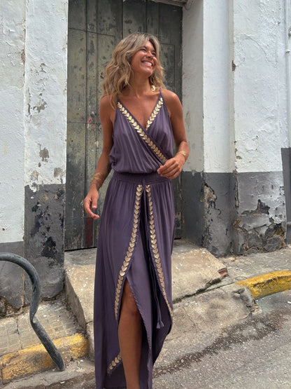 Golden Leaf Wide Jumpsuits