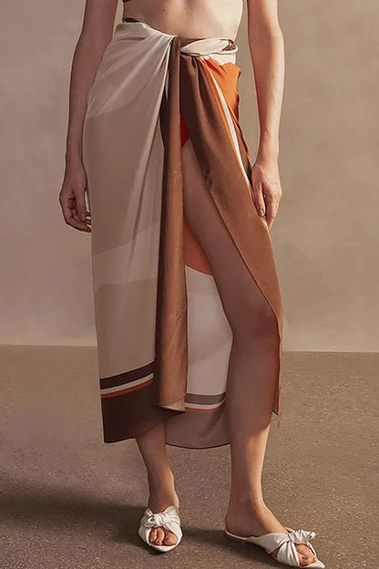 Luxury Reversible Swimsuit with Hermes-Inspired Print