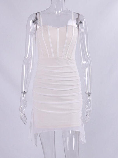 Boning Corset Backless Sheath Mini Cami Dress