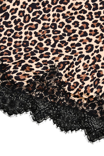 Leopard Print Cami Bodycon Maxi Dress