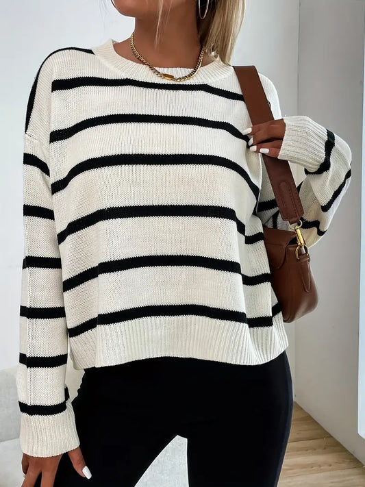 | Women's striped casual sweater