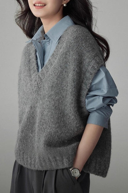 Relaxed Fit Layered Knit Top