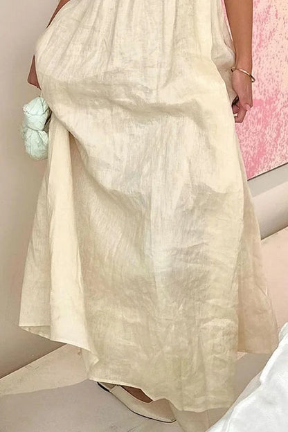 Casual Colorblock Sling Dress