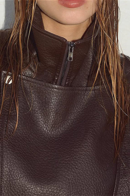 Vintage Collared Long Sleeve Jacket