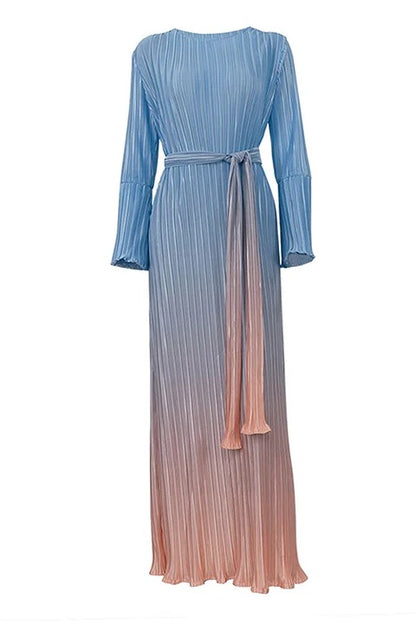 Claire Pleated Gradient Maxi Dress