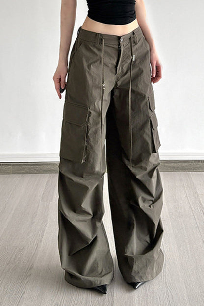 Vintage Street-Style Loose-Fit Cargo Pant