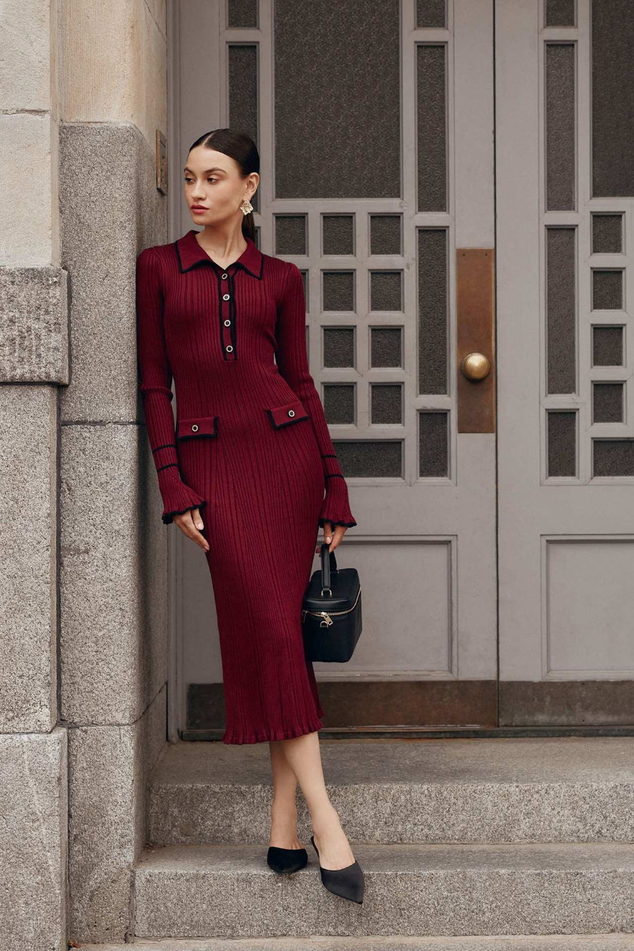 Knit Bodycon Elegant Maxi Dress