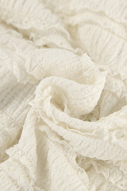 Lace Trim High Waist Split Midi Skirt