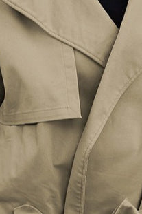 Vintage Khaki Belted Trench Jacket
