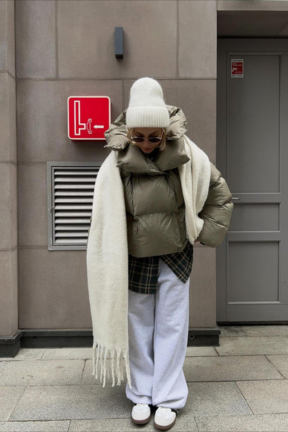 Short Hooded Puffer Jacket