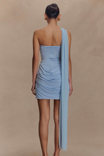 Strapless Ruched Bodycon Mini Party Dress