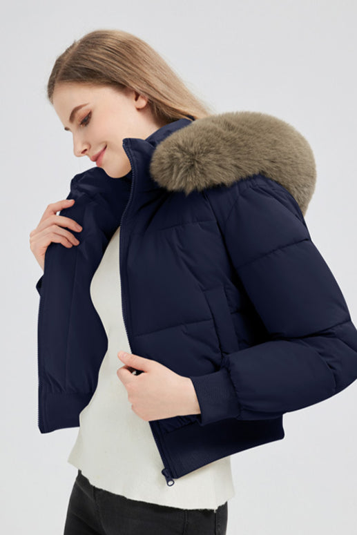 Short Waist Slim Puffer Coat