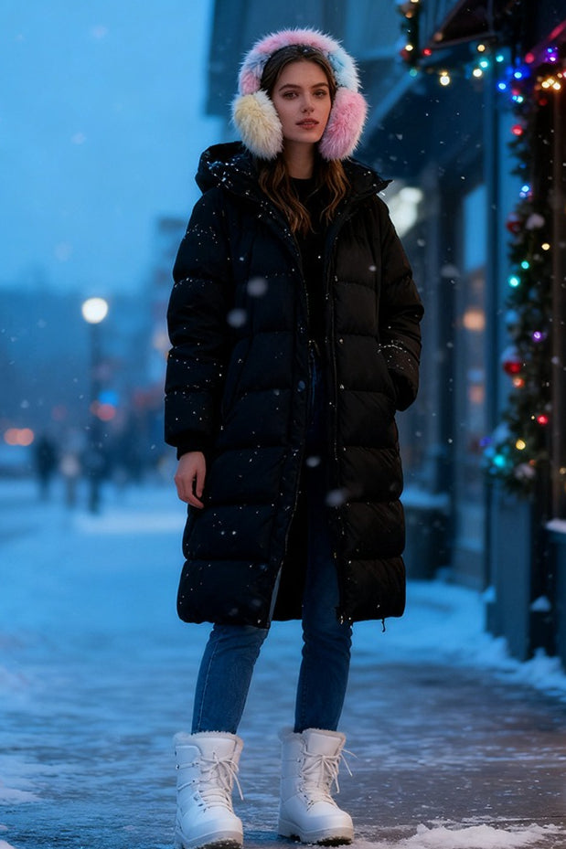 Plush Fox Fur Oversized Winter Earmuffs