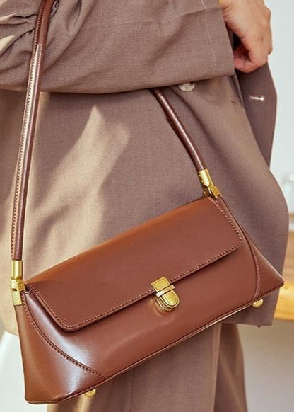 French-Elegance Leather Shoulder Bag