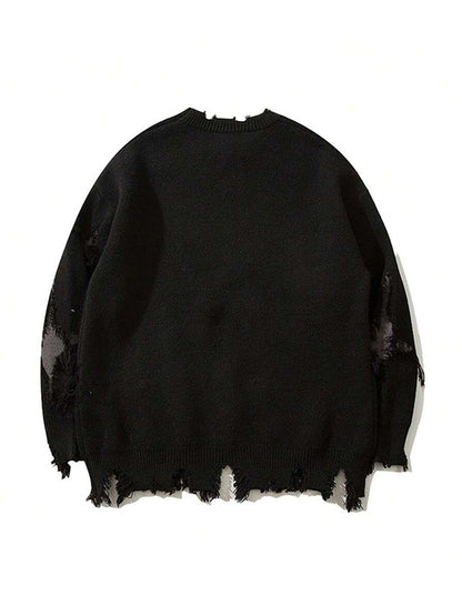Street Skull Print Oversized Sweaters