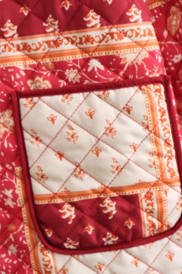 Colorblock Printed Cotton Jacket