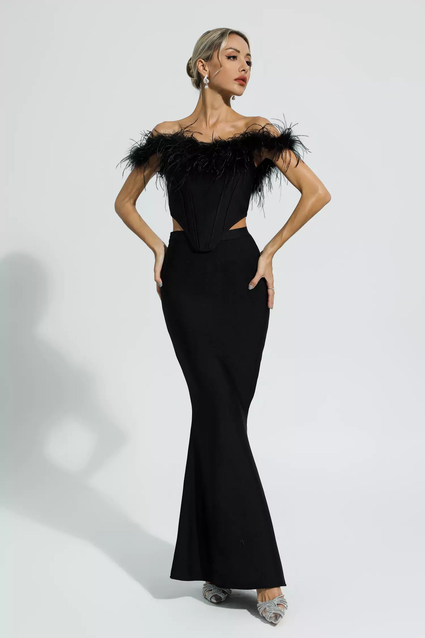 Ellianna Black Feather Bandage Set