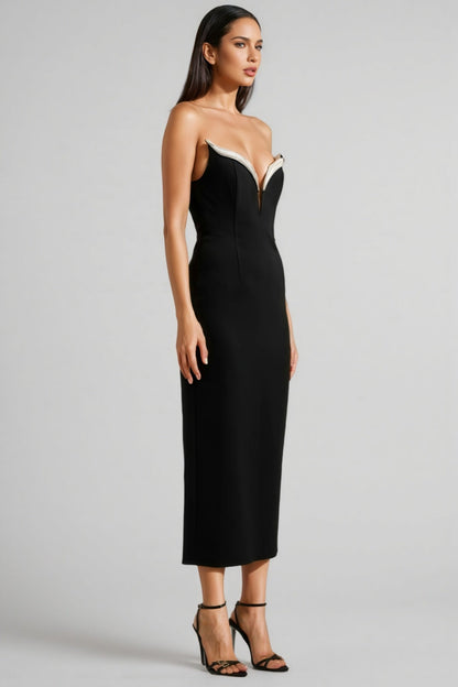 Floyd Strapless Crystal Embellished Midi Dress