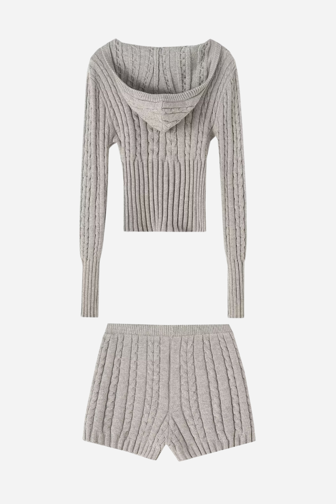 Erica Knit Hoodie & Short Pants Set