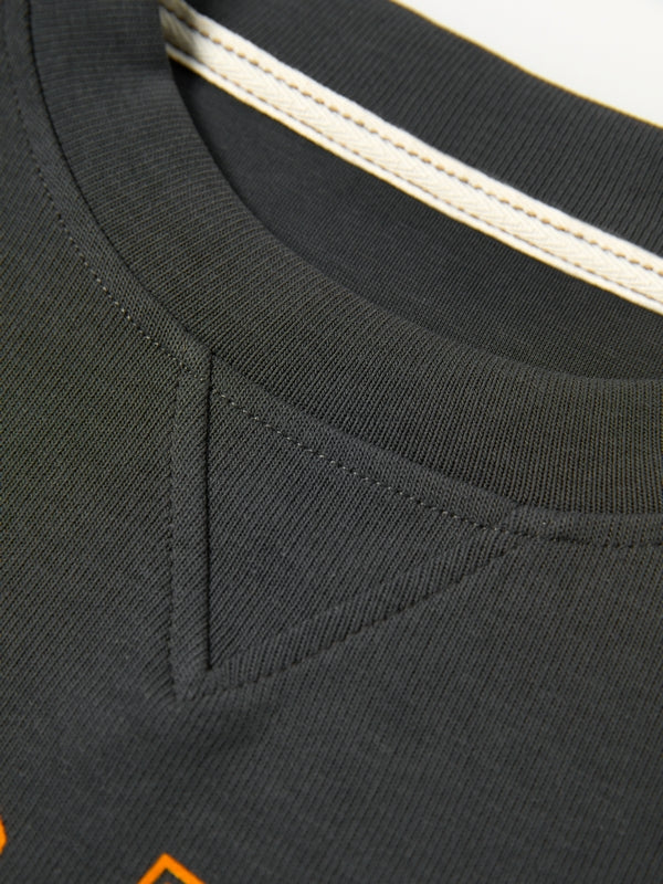 Contrast Color Letter Print Oversized Hoodie