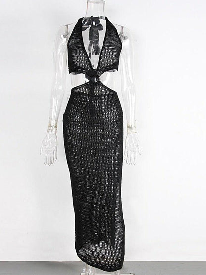 Knitted Hollow Out Cutout Dress