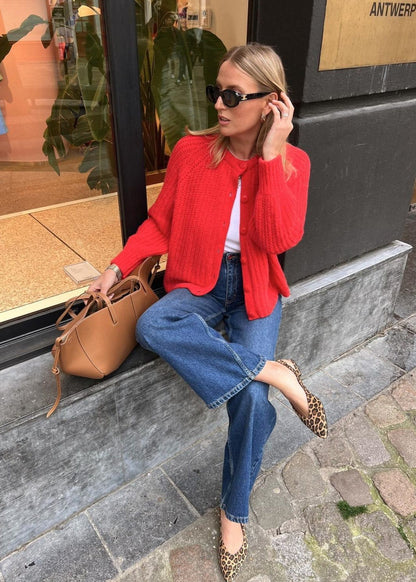 Arden Knit Button-Up Cardigan – Relaxed Fit Layer for Women