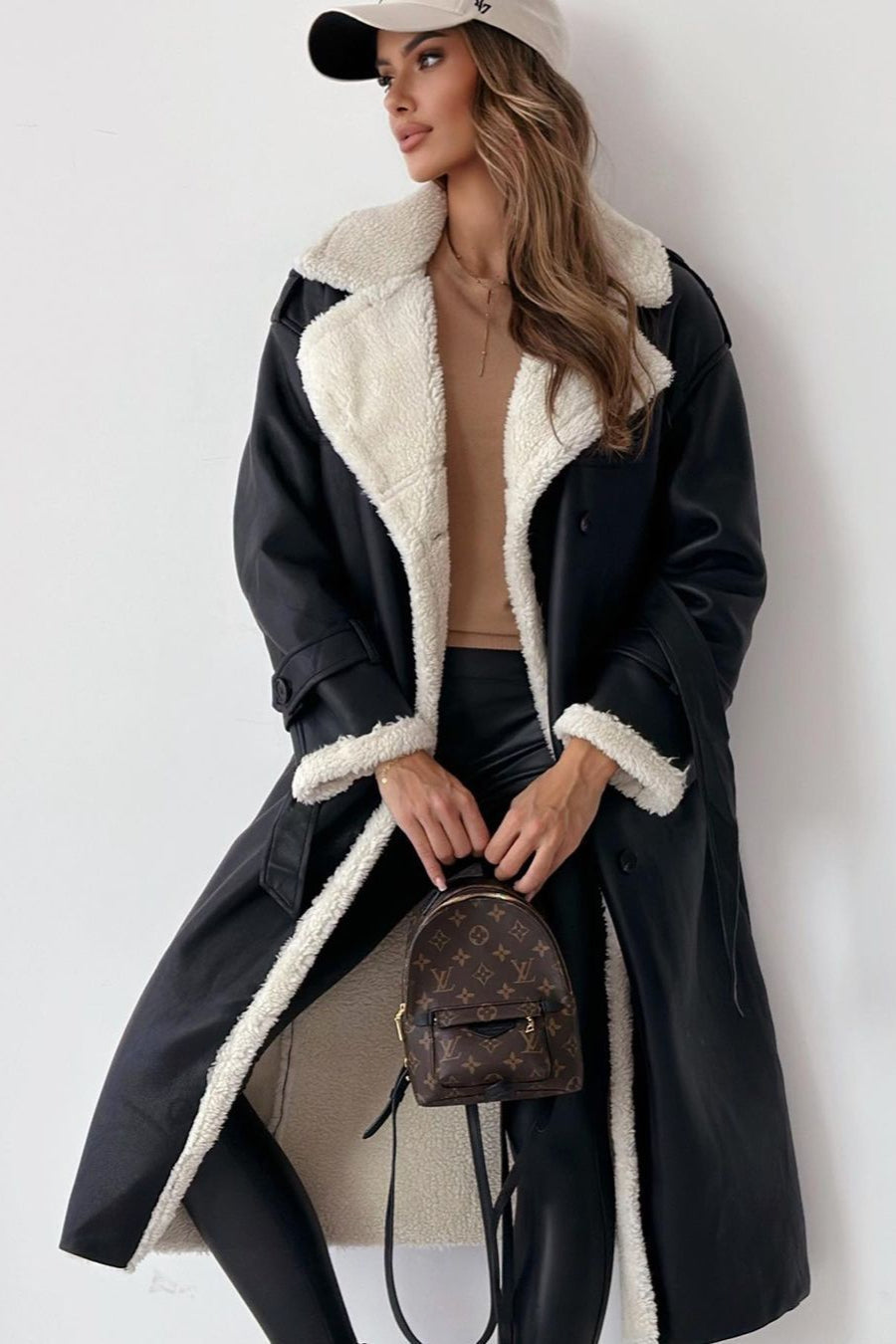 Reversible Fleece Stand Collar Coat