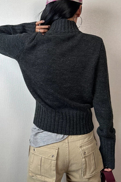 Thick Turtleneck Knit Sweater
