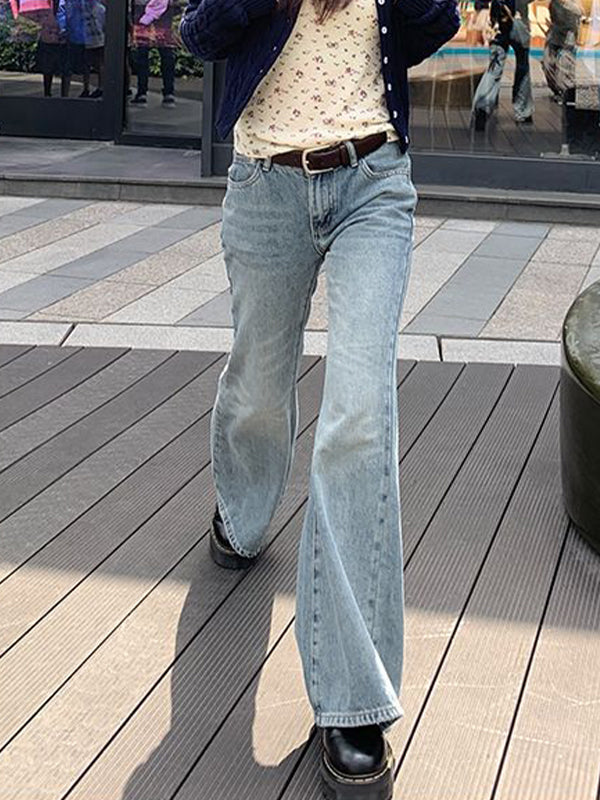 Light Washed High Rise Flare Jeans