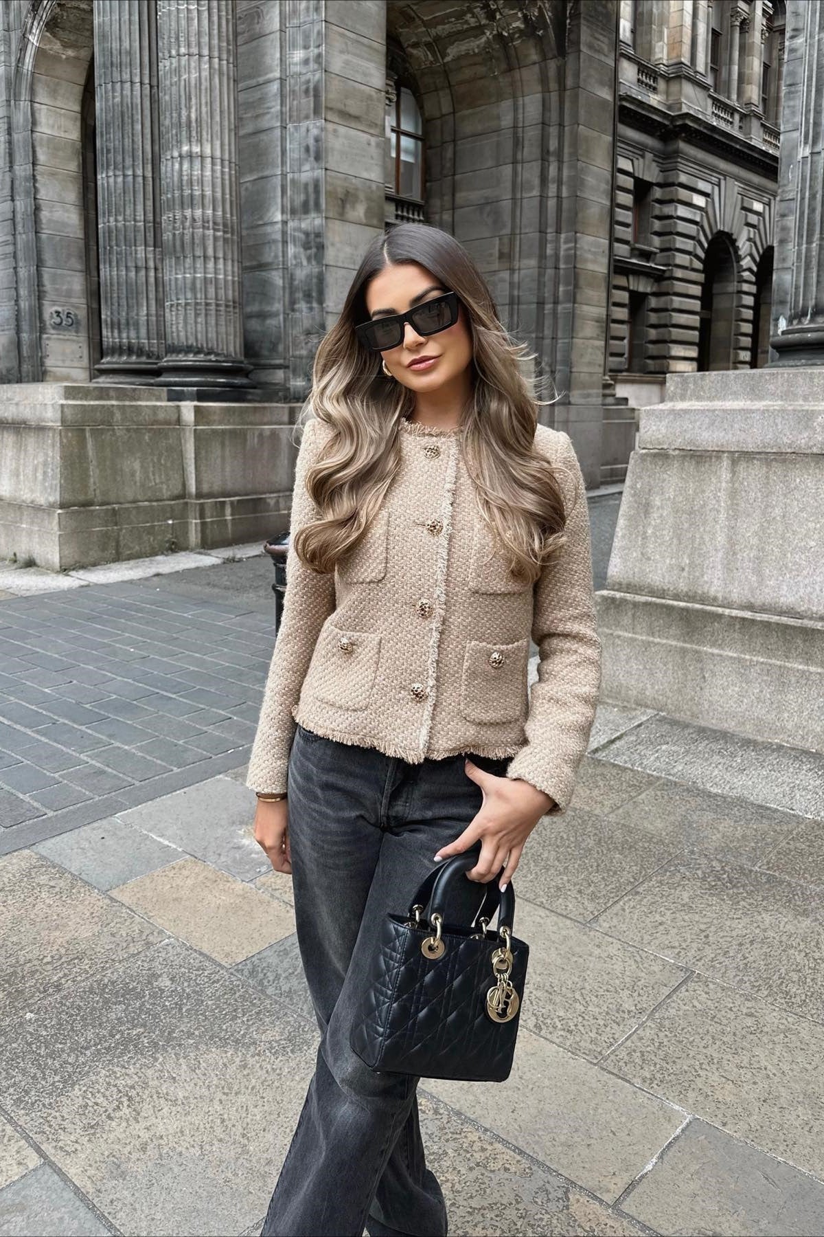 Tweed Single Breasted Short Coat