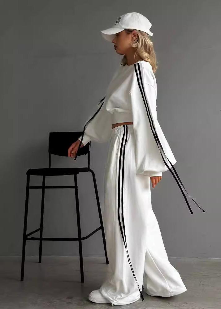 Ribbon Detail Loose Fit Sports Set