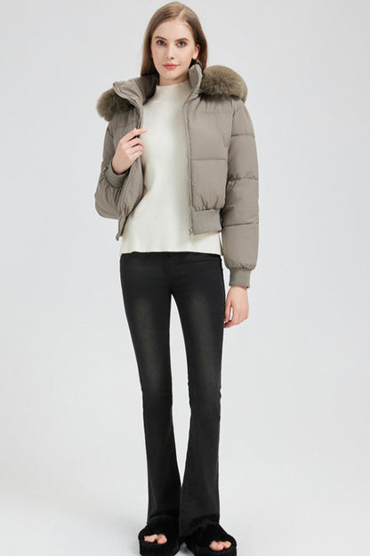 Short Waist Slim Puffer Coat