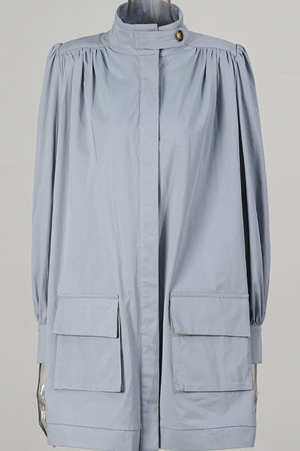 Relaxed Pleated Detail Jacket